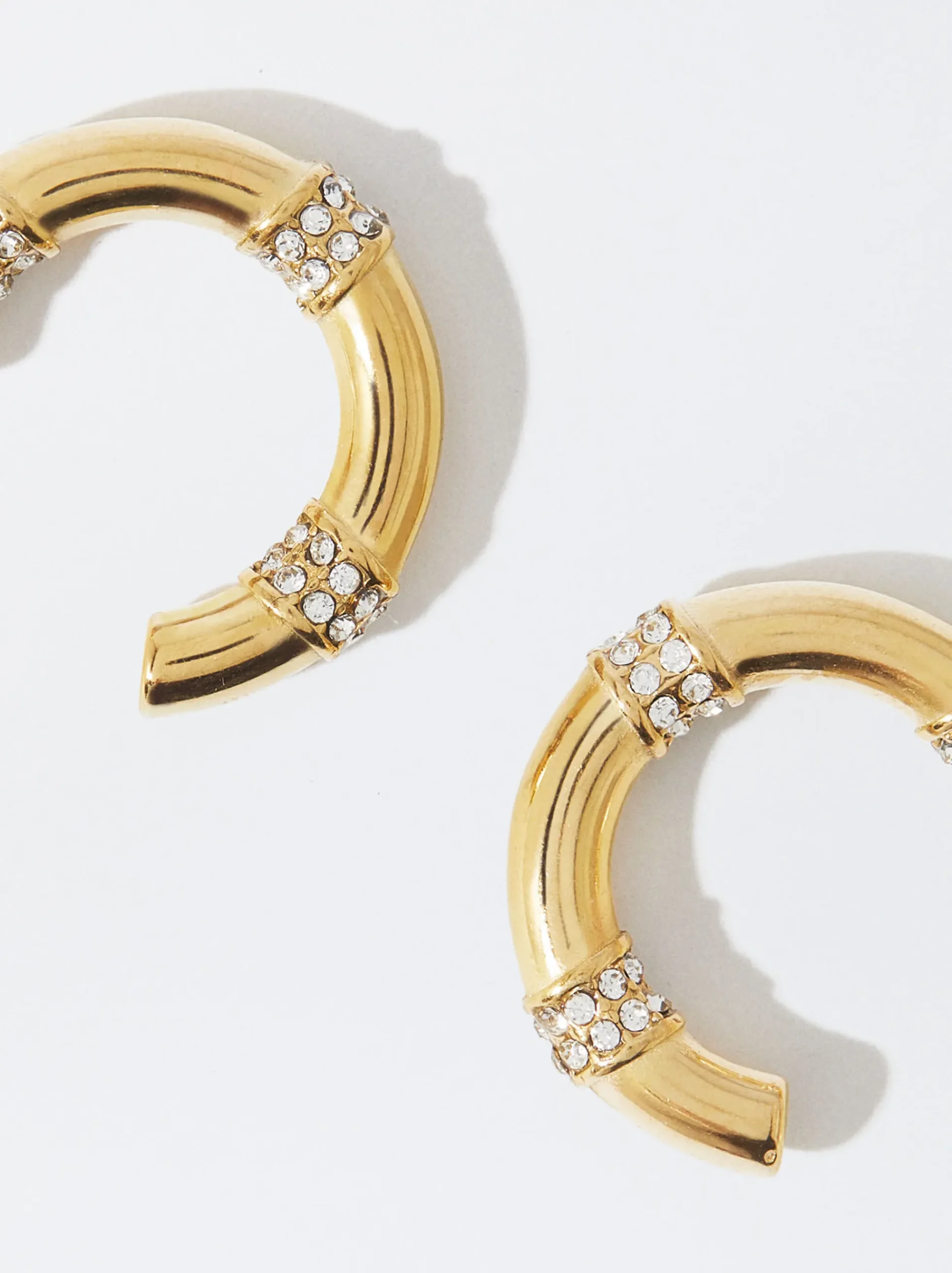 PARFOIS Halsketten|Kurze Halsketten>Creolen Aus Stahl Mit -Kristallen Golden