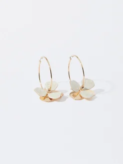 PARFOIS Armbänder>Creolen Mit Blume Beige