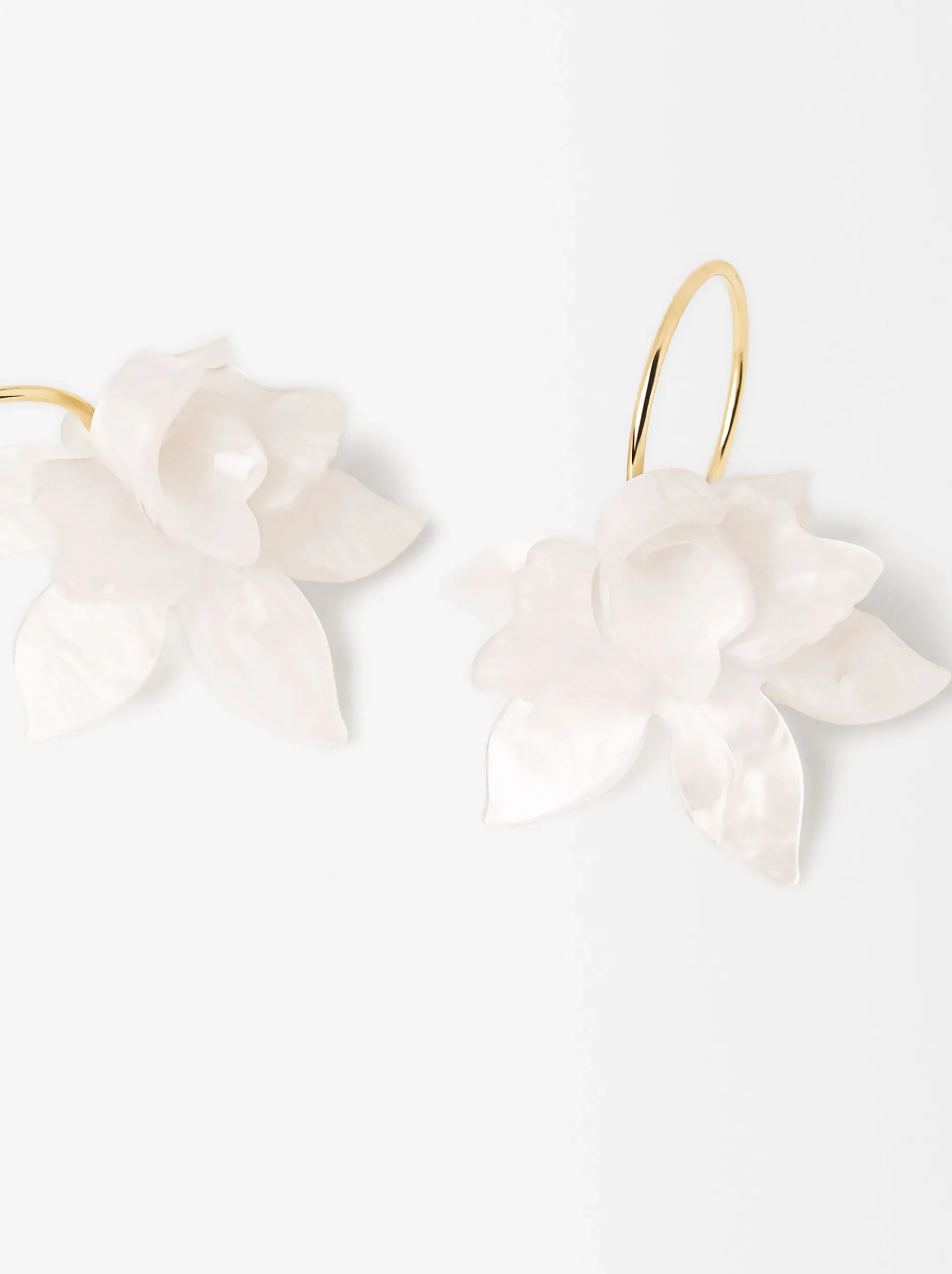 PARFOIS Lange Ohrringe|Trend Collection>Creolen Mit Blume Rosa