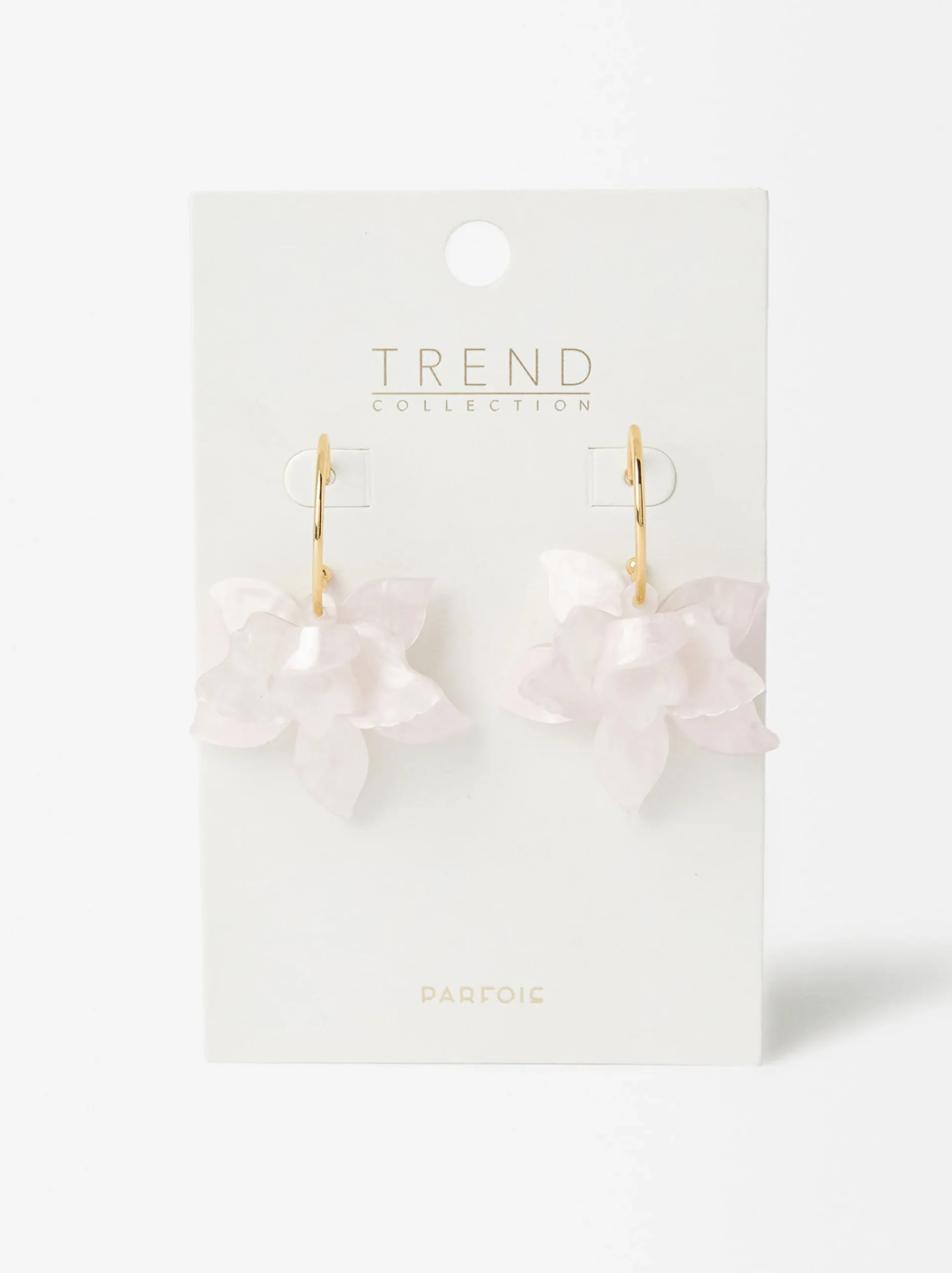 PARFOIS Lange Ohrringe|Trend Collection>Creolen Mit Blume Rosa