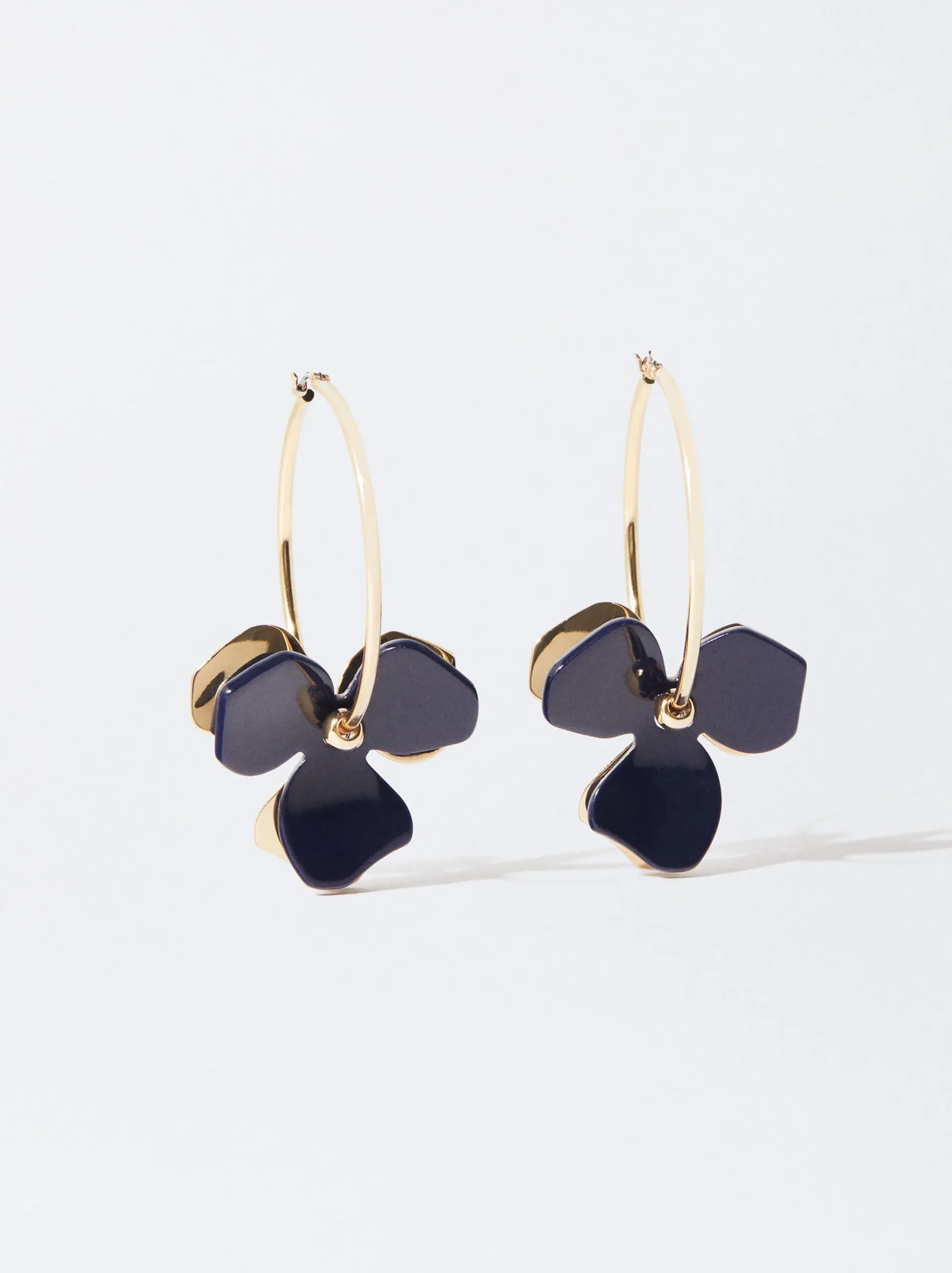 PARFOIS Lange Ohrringe|Trend Collection>Creolen Mit Blume Blau