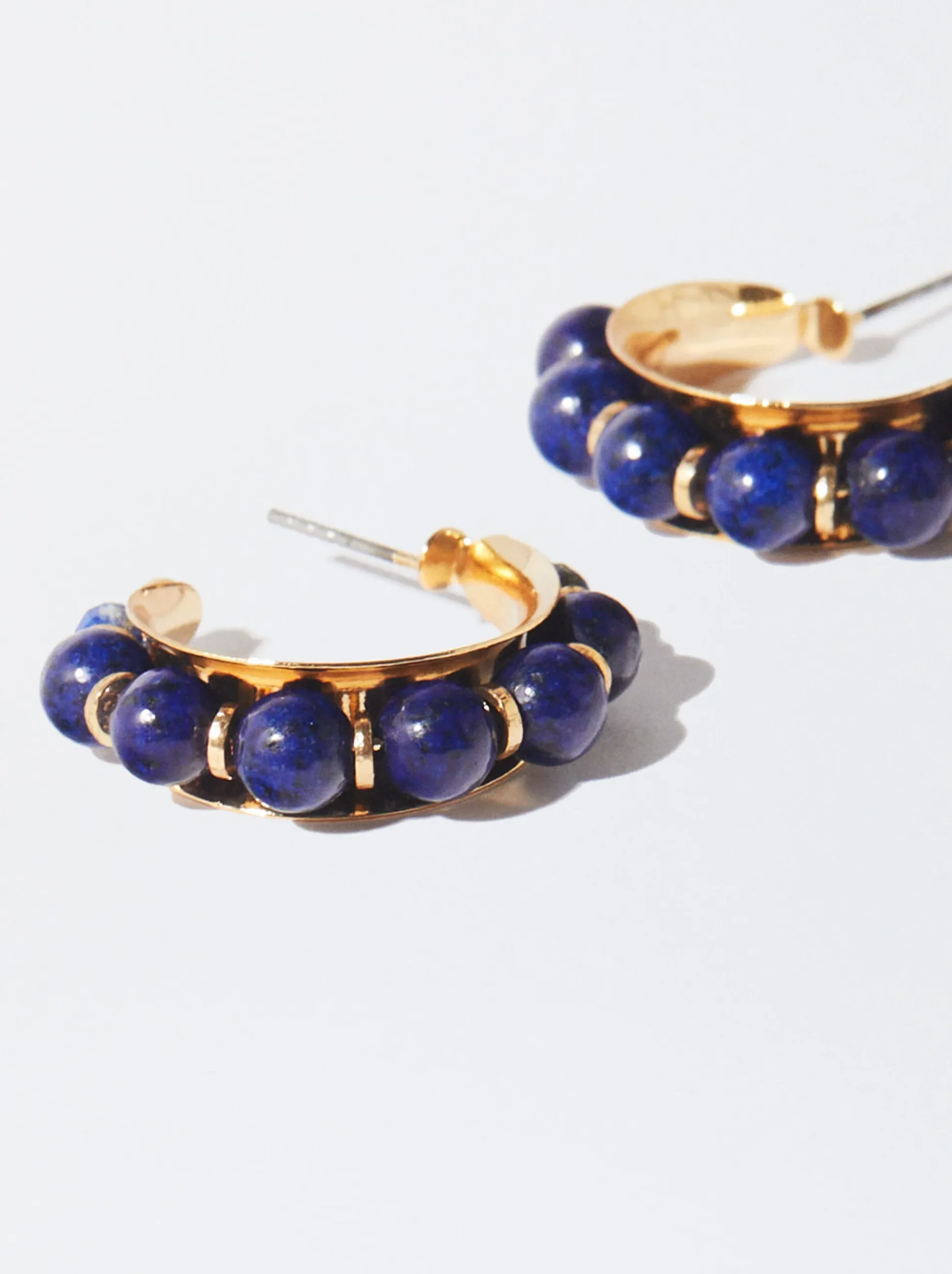 PARFOIS Lange Ohrringe|Mittlere Ohrringe>Creolen Mit Edelstein Blau