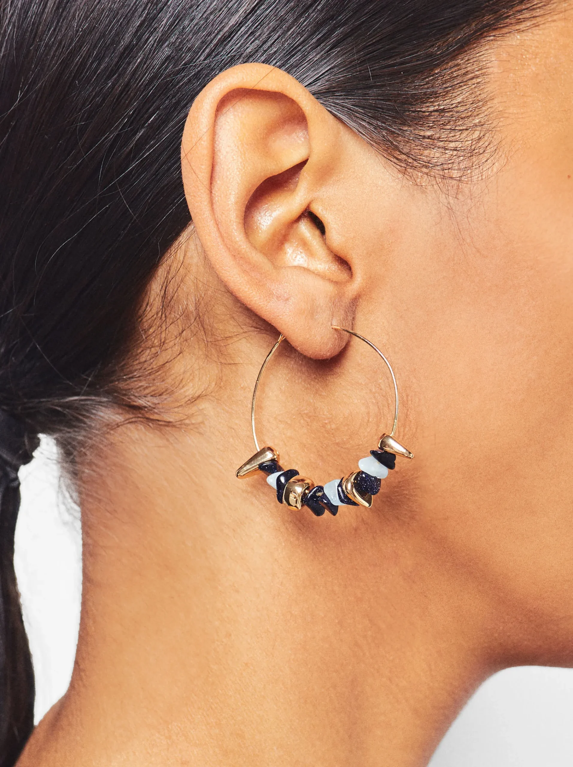 PARFOIS Lange Ohrringe|Trend Collection>Creolen Mit Edelstein Mehrfarbig