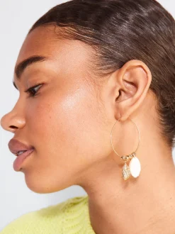 PARFOIS Lange Ohrringe|Trend Collection>Creolen Mit Muschel Golden
