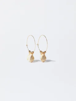 PARFOIS Lange Ohrringe|Trend Collection>Creolen Mit Muschel Golden