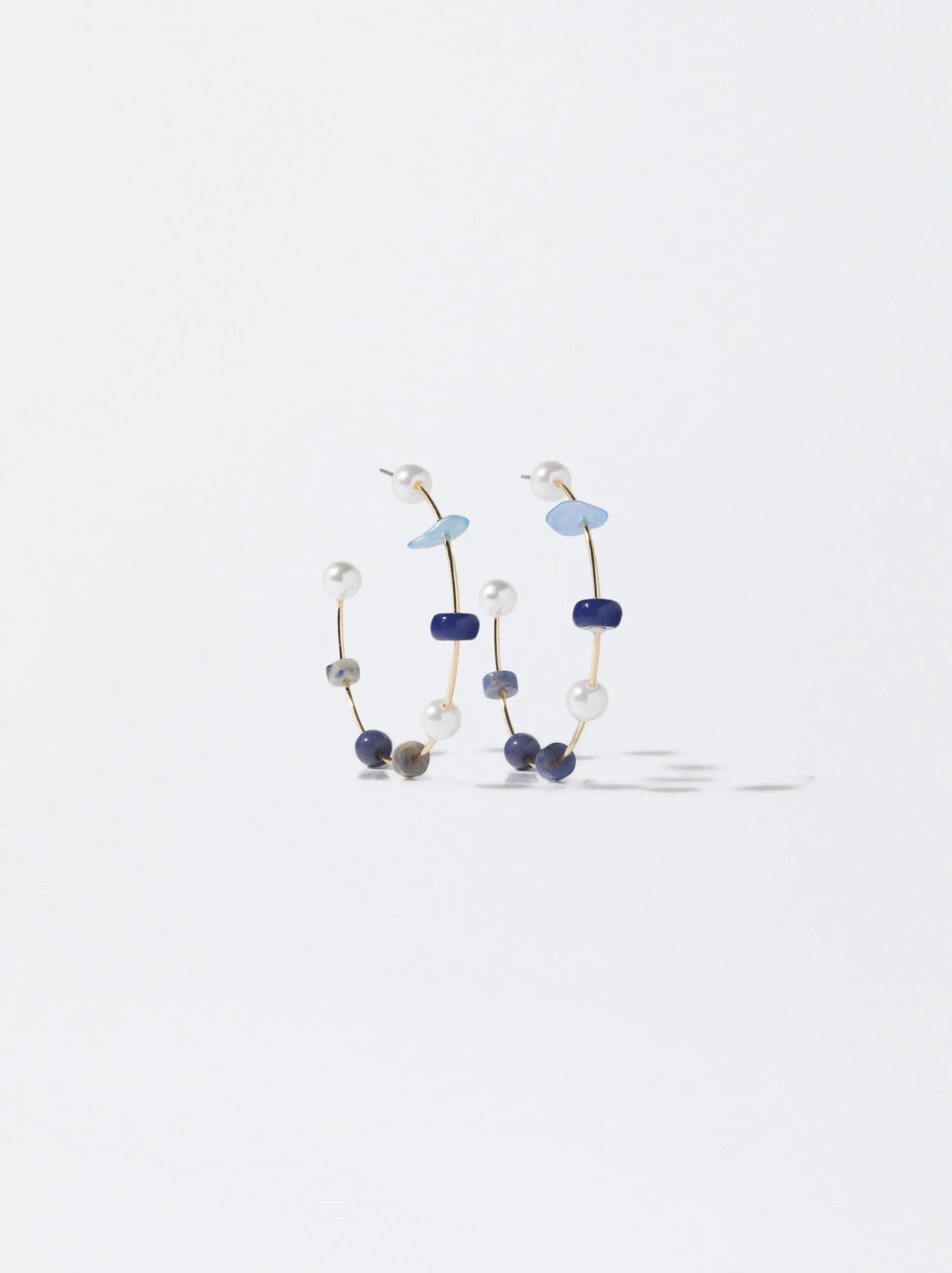 PARFOIS Ringe>Creolen Mit Naturstein Mehrfarbig