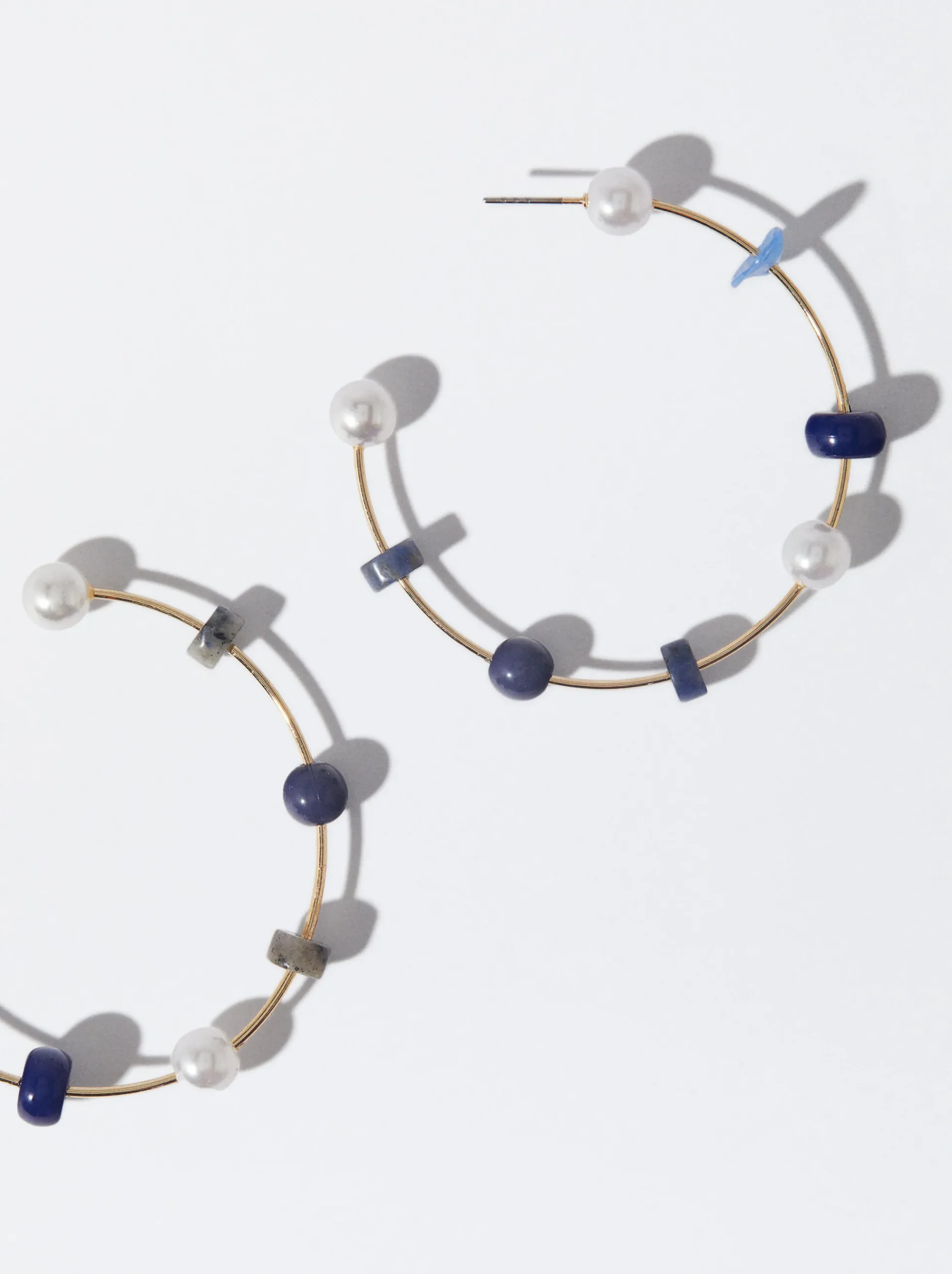 PARFOIS Ringe>Creolen Mit Naturstein Mehrfarbig