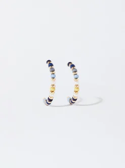 PARFOIS Lange Ohrringe|Mittlere Ohrringe>Creolen Mit Strass Mehrfarbig