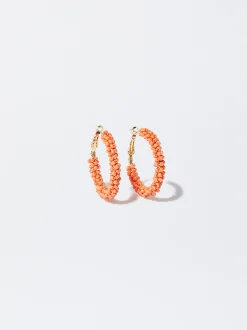 PARFOIS Lange Ohrringe|Trend Collection>Creolen Mit Strass Orange