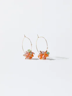 PARFOIS Lange Ohrringe|Trend Collection>Creolen Mit Strass Orange