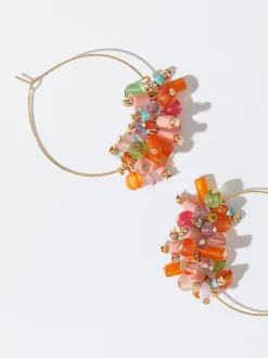 PARFOIS Lange Ohrringe|Trend Collection>Creolen Mit Strass Orange