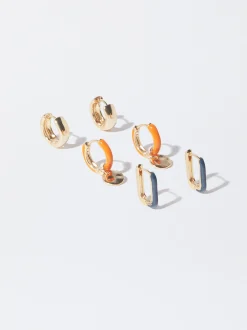 PARFOIS Kurze Ohrringe|Hoop-Ohrringe>Creolen-Set