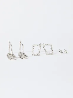 PARFOIS Basics|Hemden>Creolen-Set Silber
