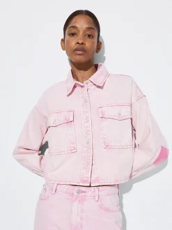PARFOIS Basics|Umhängetaschen>Denim-Kropfjacke Rosa