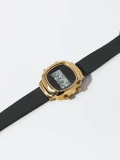 PARFOIS Rosagoldfarbene Uhr>Digitaluhr Mit Armband Aus Silikon Grau