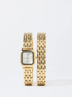 PARFOIS Rosagoldfarbene Uhr><noscript><img width=