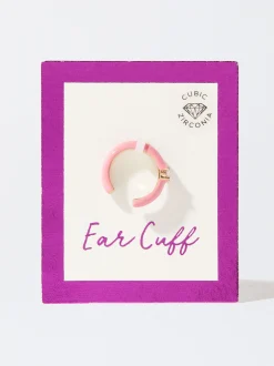 PARFOIS Hemden>Ear Cuffs Mit Zirkoniasteinen Fuchsia
