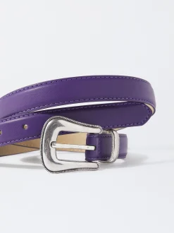 PARFOIS Spangen>Einfarbiger G&uuml;rtel Mit Schnalle Violett