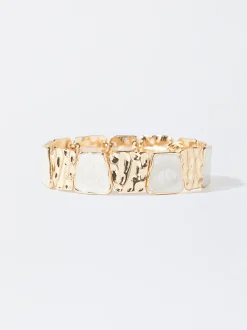PARFOIS Kurze Halsketten>Elastisches Armband Emaille Beige