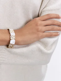 PARFOIS Kurze Halsketten>Elastisches Armband Emaille Beige