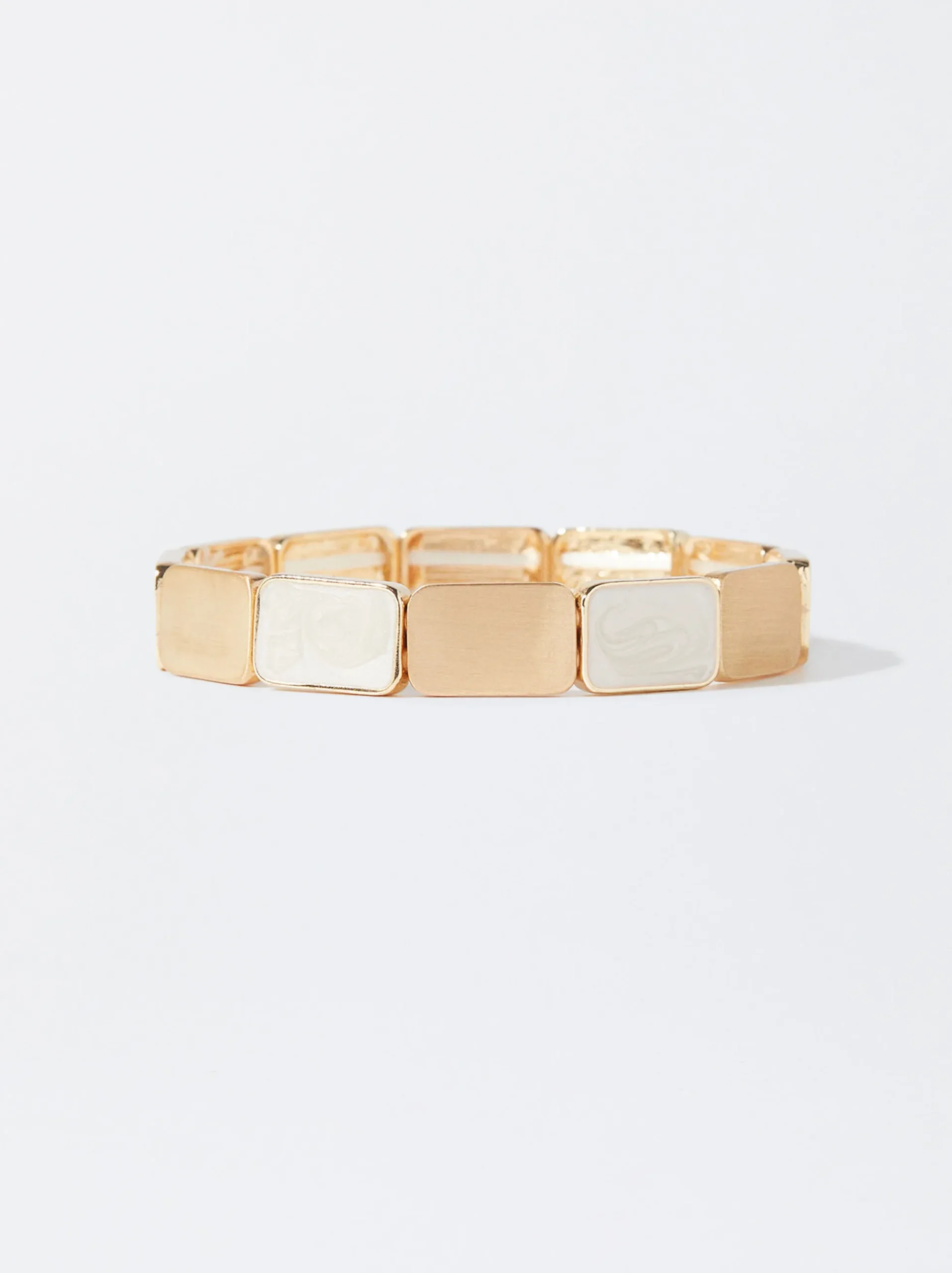 PARFOIS Kurze Halsketten>Elastisches Armband Emaille Beige