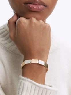 PARFOIS Kurze Halsketten>Elastisches Armband Emaille Beige