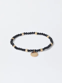 PARFOIS Kurze Halsketten>Elastisches Armband Mit Einfarbigen Details Schwarz