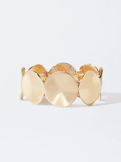 PARFOIS Kurze Halsketten>Elastisches Armband Mit Strass Golden