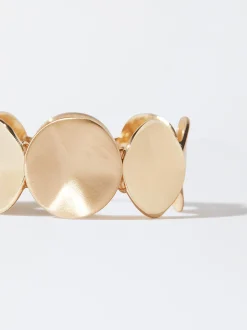 PARFOIS Kurze Halsketten>Elastisches Armband Mit Strass Golden