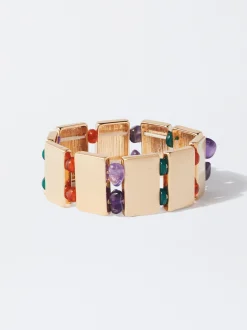 PARFOIS Kurze Halsketten>Elastisches Armband Mit Steinen Mehrfarbig