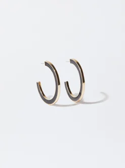 PARFOIS Ringe>Emaille Creolen Schwarz