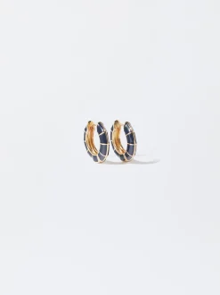 PARFOIS Hoop-Ohrringe>Emaille Creolen Blau