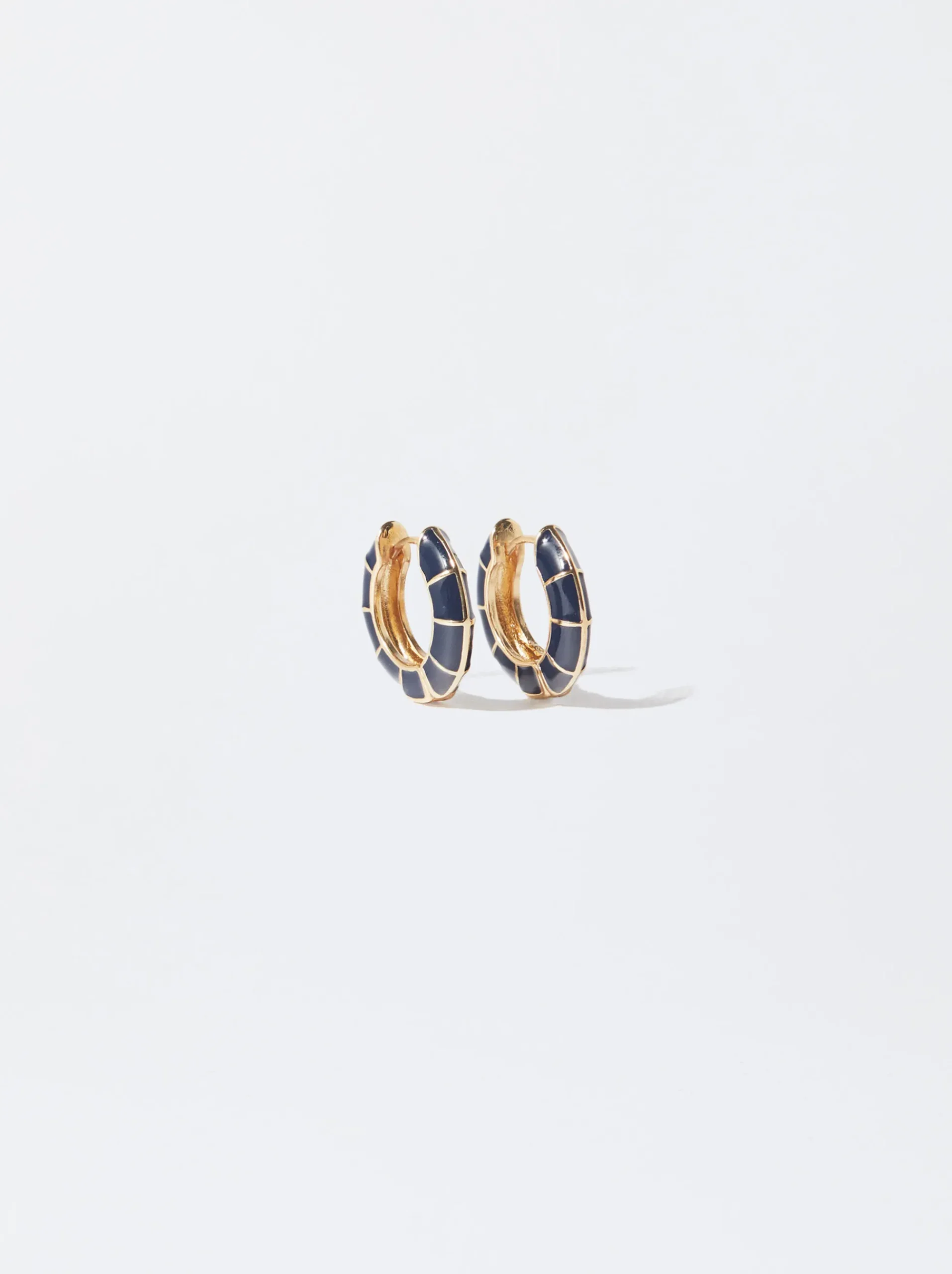 PARFOIS Hoop-Ohrringe>Emaille Creolen Blau
