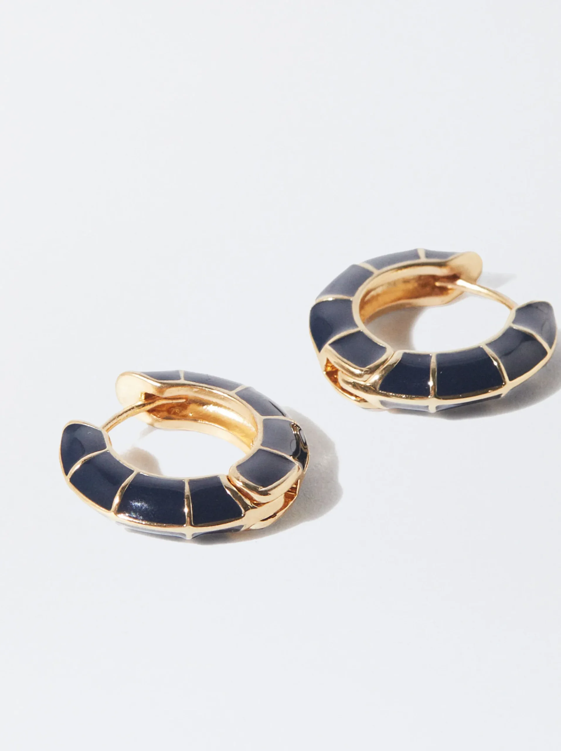 PARFOIS Hoop-Ohrringe>Emaille Creolen Blau