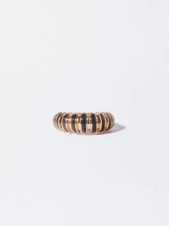 PARFOIS Basics|Strick>Emaille Ring Rosa