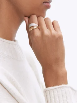 PARFOIS Basics|Strick>Emaille Ring Beige