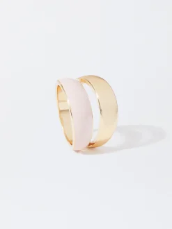 PARFOIS Basics|Strick>Emaille Ring Rosa