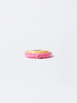 PARFOIS Basics|Hemden>Emaille Ring Rosa