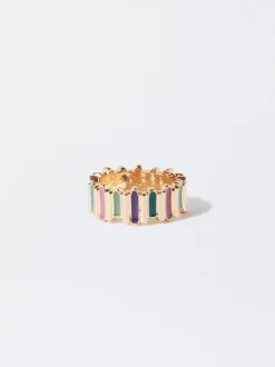 PARFOIS Basics|Strick>Emaille Ring Mehrfarbig