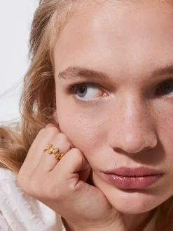 PARFOIS Lange Ohrringe>Emaille Stahlring Golden