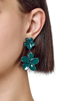PARFOIS Ohrringe>Emaille-Blumenohrringe Blau