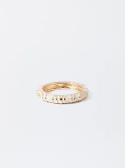 PARFOIS Basics|Strick>Emaille-Ring Beige