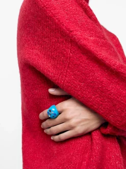 PARFOIS Basics|Blazer und Mäntel>Emaille-Ring Mit Multicolor Kristallen Mehrfarbig