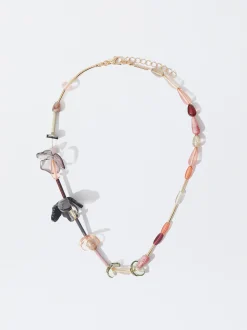 PARFOIS Kurze Ohrringe|Hoop-Ohrringe>Emaillierte Halskette Mit Blumen Mehrfarbig