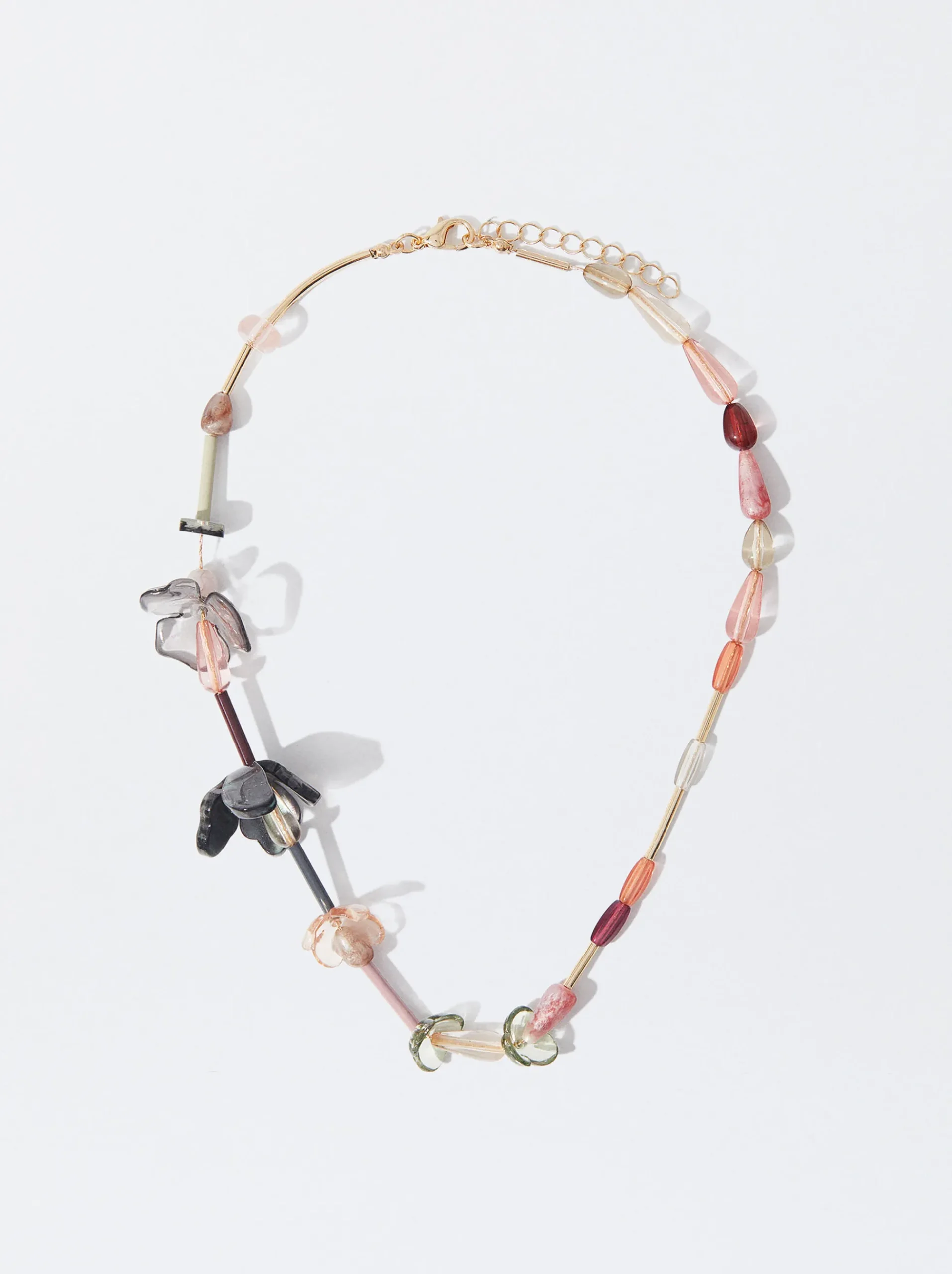 PARFOIS Kurze Ohrringe|Hoop-Ohrringe>Emaillierte Halskette Mit Blumen Mehrfarbig
