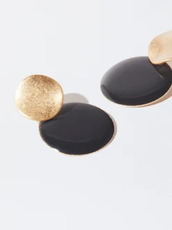 PARFOIS Basics|Hemden>Emaillierte Ohrringe Schwarz