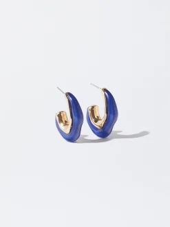 PARFOIS Ringe>Emaillierte Ohrringe Blau