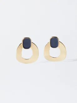 PARFOIS Armbänder>Emaillierte Ohrringe Marineblau