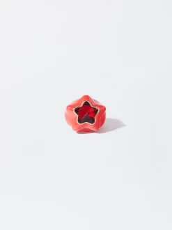 PARFOIS Basics|Strick>Emaillierter Maxi-Sternring Rot