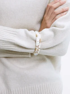 PARFOIS Set Ohrringen|Sets>Emailliertes Armband Mit Kristallen Beige